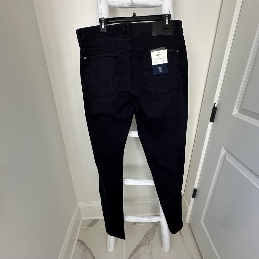 Fidelity Denim Jimmy Tailored Fit Lumina Twill Midnight Color Jeans Size 36 - Picture 2 of 11